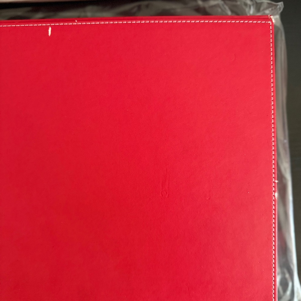 NEW 15" Red Leatherette Backgammon Game Set Black & Red Velour Inlay Board - Picture 11 of 14